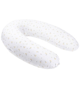 Doomoo Graviditets-/Ammepude - 180 cm - Hvid/Blomster Gul