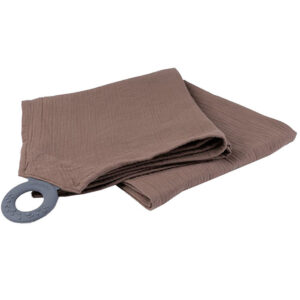 Doomoo Ammetæppe m. Bidering - Musselin - 100x85 cm - Brun
